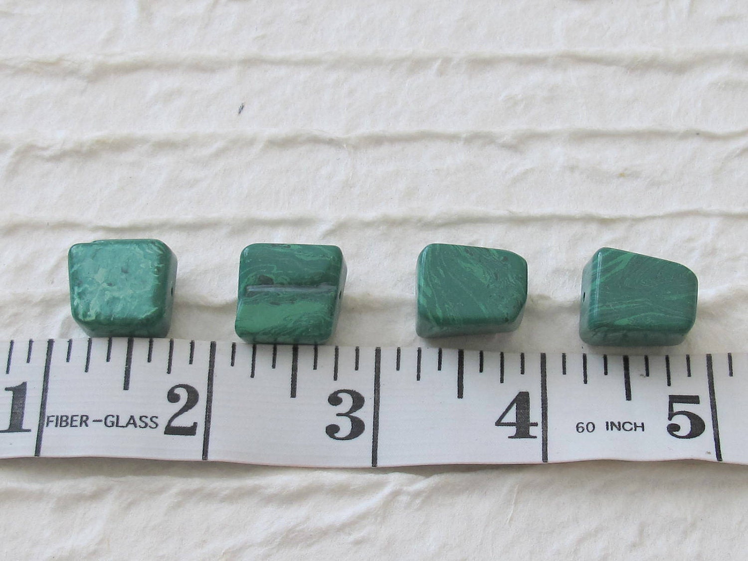 Malachite nugget beads - set of 4 - GM079