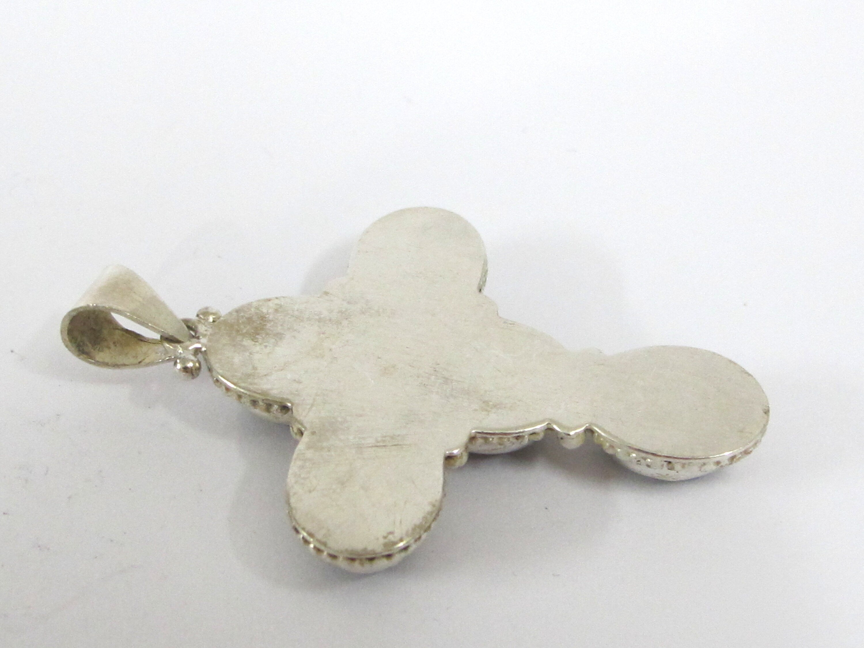 Tibetan silver Labradorite gemstone cross pendant Nepal cross pendant - PM141A