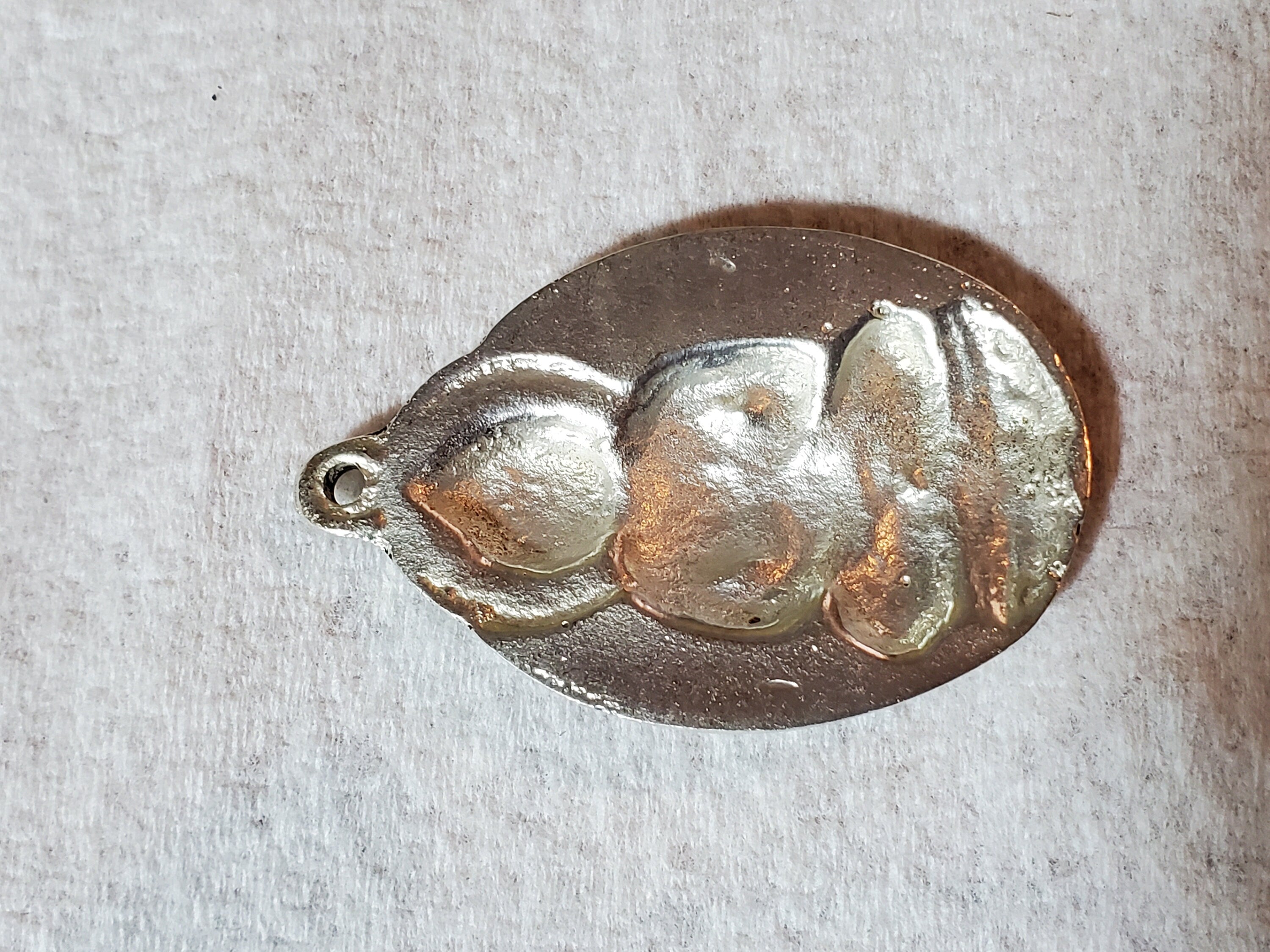 Gorgeous large size Oval shape Tibetan Buddha pendant antiqued silver finish Nepal - CP061