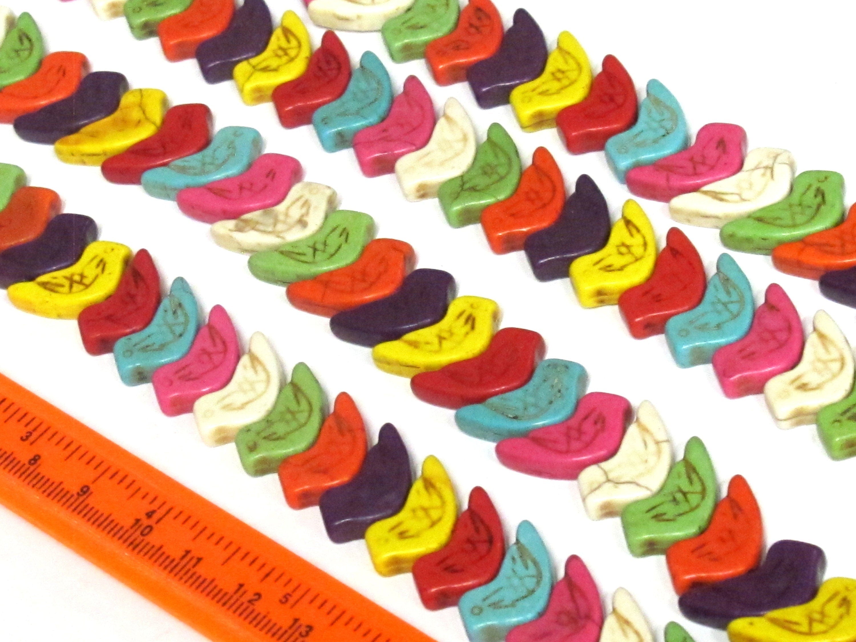 10 beads - mix colors bird shape howlite beads - GM205Ks