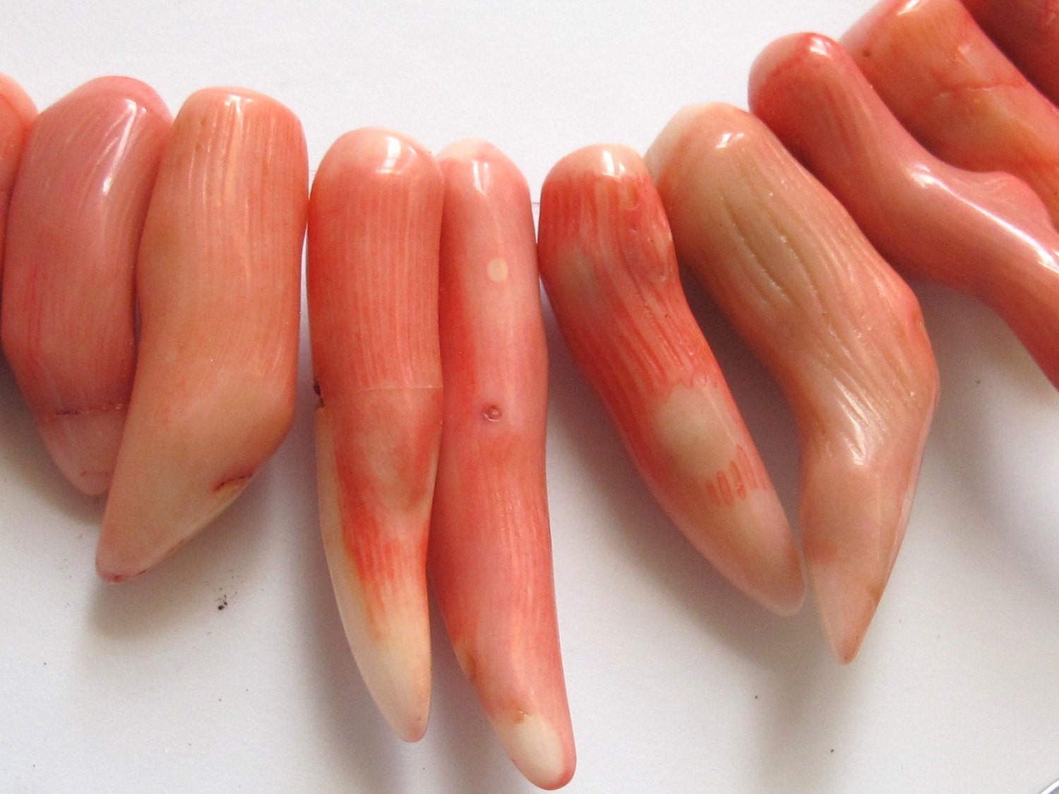 Thick branch coral sticks salmon peach color - 3 pieces - GM031