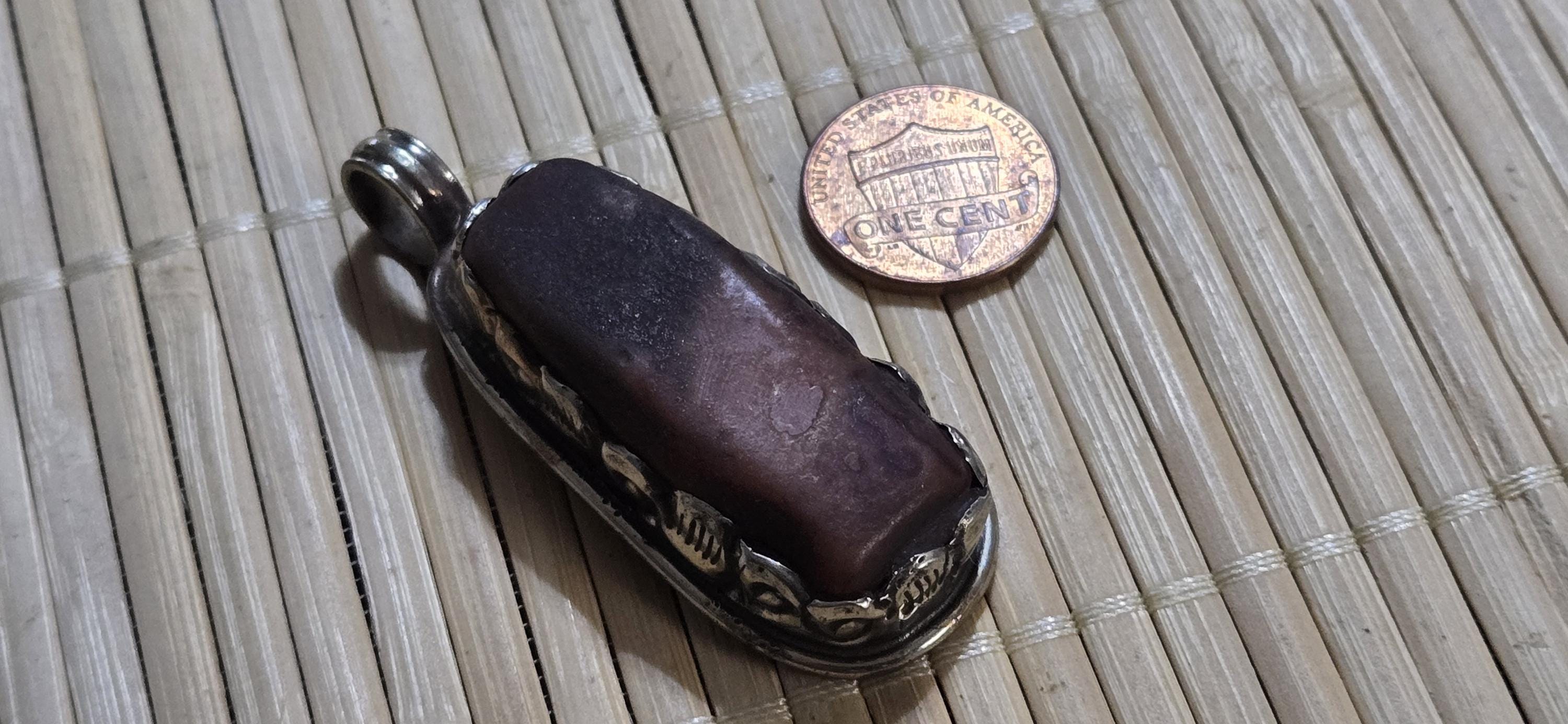 Himalayan rustic brown carnelian gemstone Pendant with antiqued Tibetan finish foral repousse Nepal artisan jewelry pendant PM004M