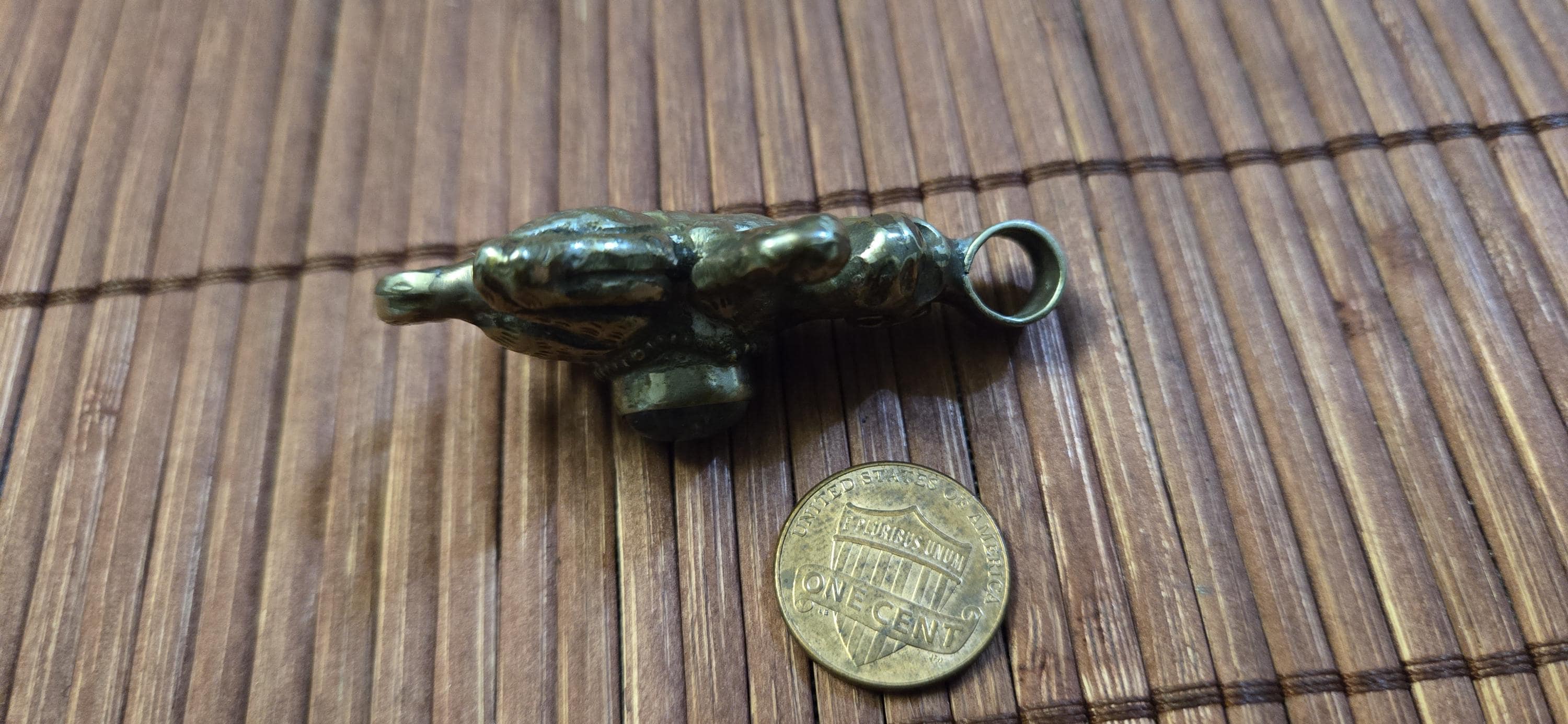 Tibetan Monkey ape Pendant with quartz Inlay | Repousse Animal Theme Jewelry | Ethnic Nepal Pendant PM438P