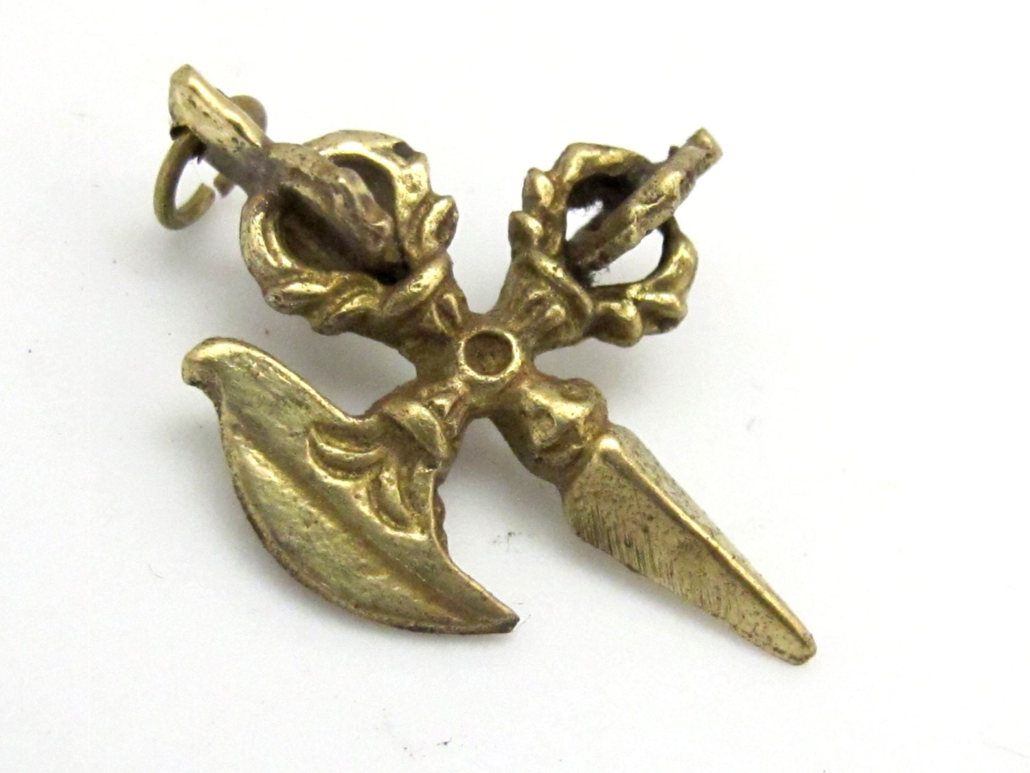 1 Pendant - Small size Ethnic Phurba Vajra dagger pendant from Nepal - CP065