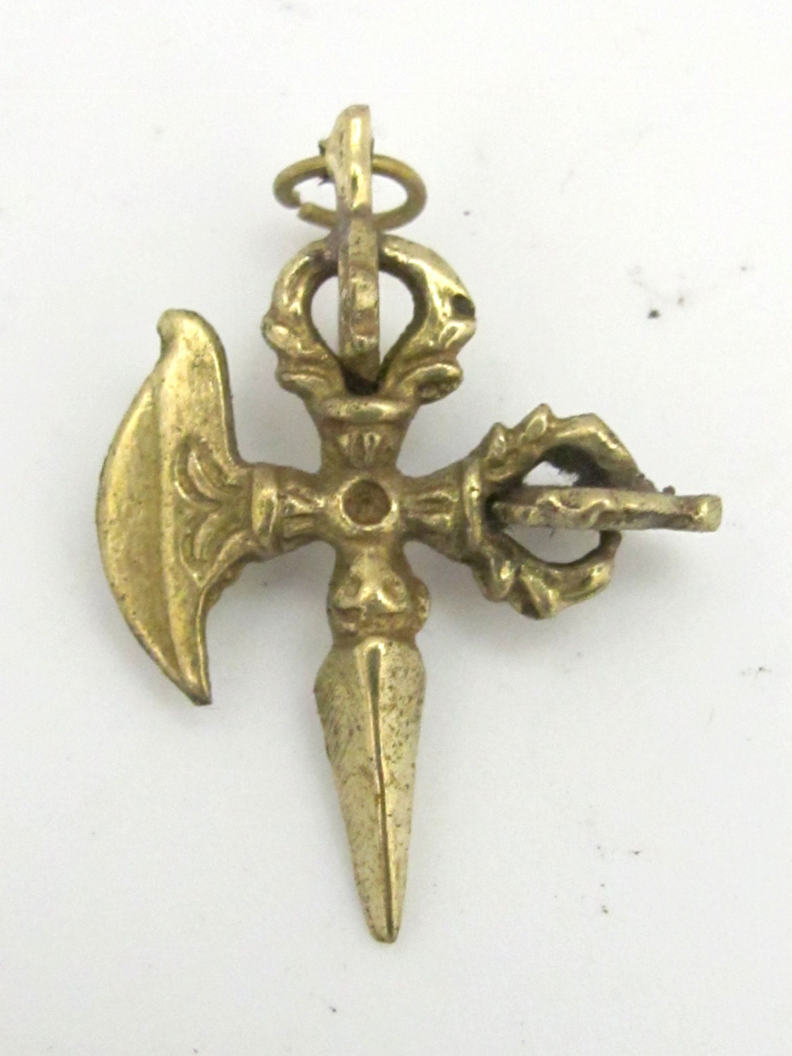 1 Pendant - Small size Ethnic Phurba Vajra dagger pendant from Nepal - CP065