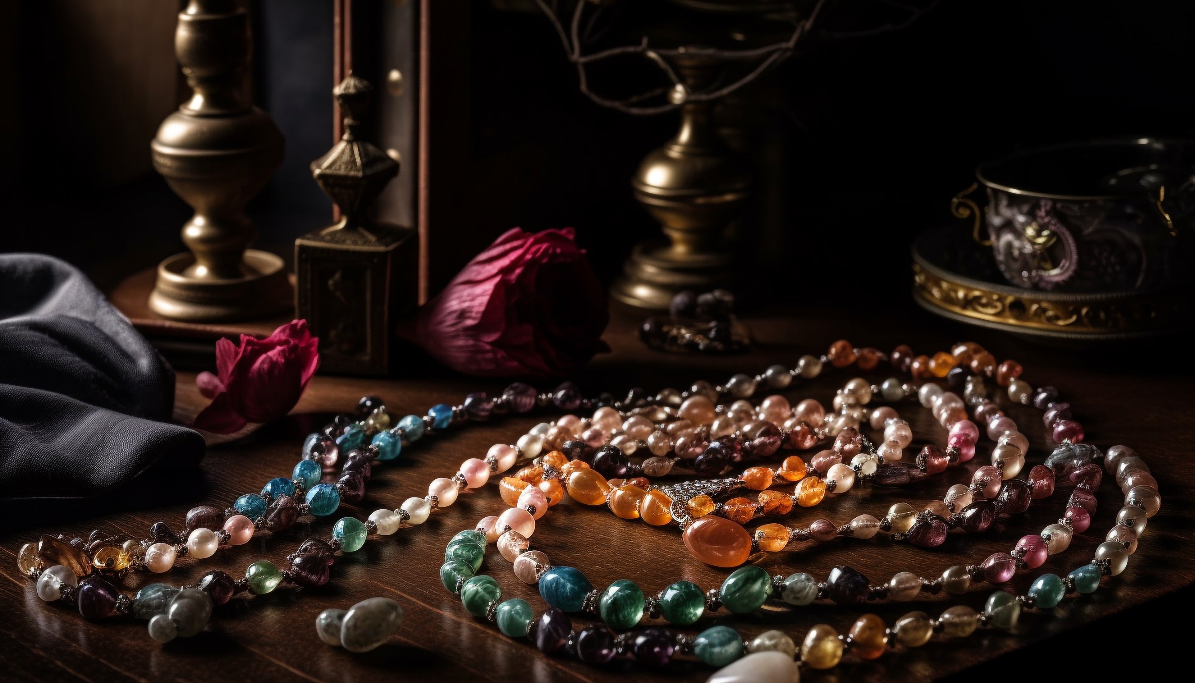 Nepal Tibetan beads store brass pendants mala prayer beads