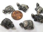 2 beads - Carved Turtle charm beads Jasper gemstone beads - GM403