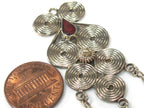 1 piece - Ethnic spiral shield design Tibetan charm pendant - PM500B