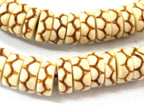 10 beads - 12 mm size cream color tribal animal print design flat disc cattle bone beads - ML080A