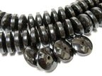 10 BEADS - 10 mm size Magnetic Hematite disc gemstone Beads - GM405