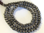 108 om mantra mala beads - Tibetan antiqued silver finish 108 mala making supply - Tibetan Om mantra etched on beads- 8 mm size - ML081A