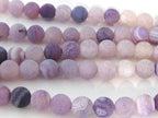 10 BEADS - Purple color Fire agate dragon veins gemstone beads 10 mm size - GM408