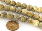 15 Beads - 10 mm size Earthy coffee tone picture Jasper round shape gemstone beads - GM410