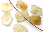 1 Bead - Faceted focal citrine gemstone bead - GM416B