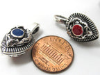 3 counters - Silver color plated dragon symbol drop leaf shape mala counter - GB049