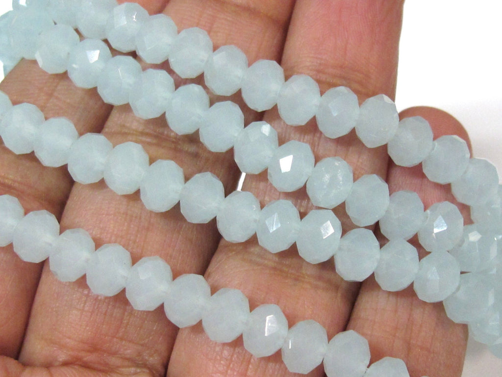 1 strand 15 inches long - 6 mm size Faceted rondelle shape AB color crystal glass beads - AB052