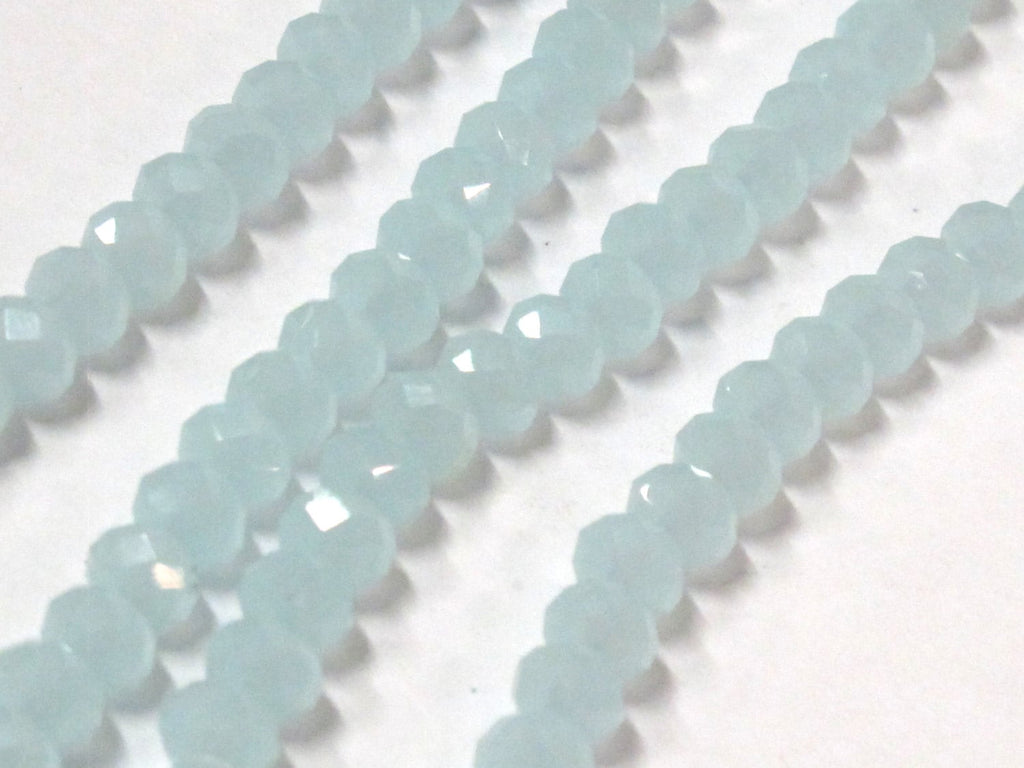 1 strand 15 inches long - 6 mm size Faceted rondelle shape AB color crystal glass beads - AB052