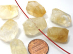 1 Bead - Faceted focal citrine gemstone bead - GM416B