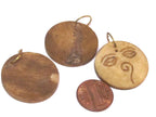 1 Pendant - Tibetan buddha eye round disc shape recycled cattle bone pendant from Nepal - PB112