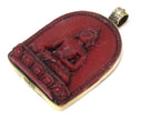 1 pendant - Tibetan red color Buddha face pendant from Nepal - PS021