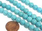50 Beads - Round shape blue turquoise color howlite beads 8 mm size - GM419
