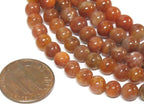 108 beads - Natural agate carnelian beads gemstone mala making supplies - 6 mm from Nepal - ML089A