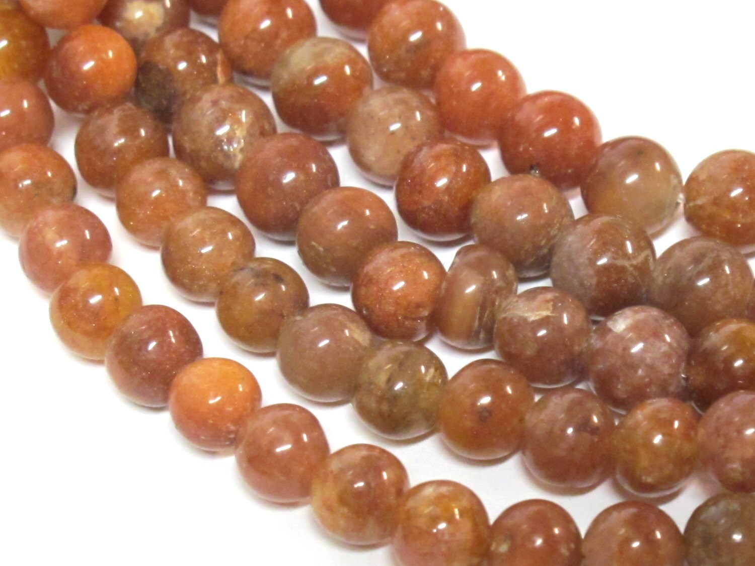 108 beads - Natural agate carnelian beads gemstone mala making supplies - 6 mm from Nepal - ML089A