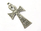 8 Ankh charms - Medium size antiqued silver color Ankh charms - 38 mm x 18 mm - CM197