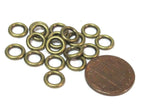 15 Beads - Antiqued brass color metal alloy donut shape ring beads 8 mm size - BD113A