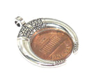 8 pendants charms- Crescent moon shape charm pendants supply silver tone - CM201
