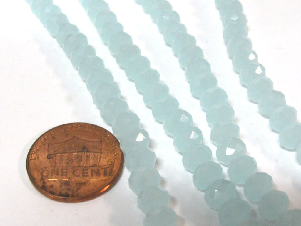 1 strand 15 inches long - 6 mm size Faceted rondelle shape AB color crystal glass beads - AB052