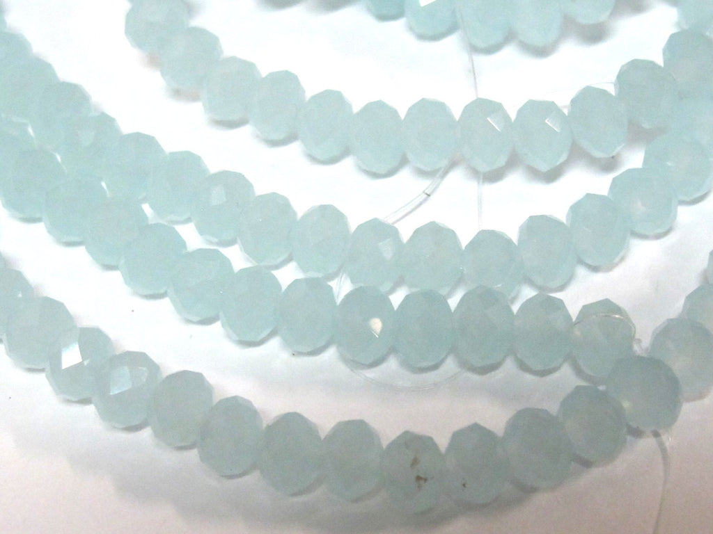 1 strand 15 inches long - 6 mm size Faceted rondelle shape AB color crystal glass beads - AB052