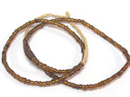 1 FULL STRAND 21 inches long - Ghana honey color african glass beads - 120 plus beads - AB058