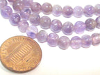 20 natural amethyst beads - Amethyst gemstone beads 6 mm mala making supplies from Nepal - ML055B