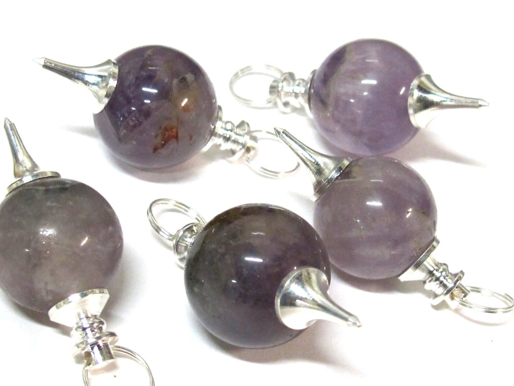 1 pendant - Natural amethyst gemstone point pendant - PM549
