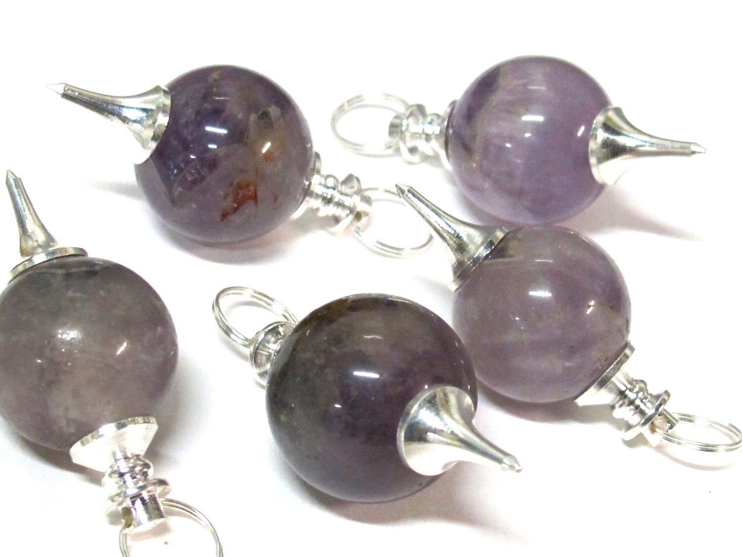 1 pendant - Natural amethyst gemstone point pendant - PM549