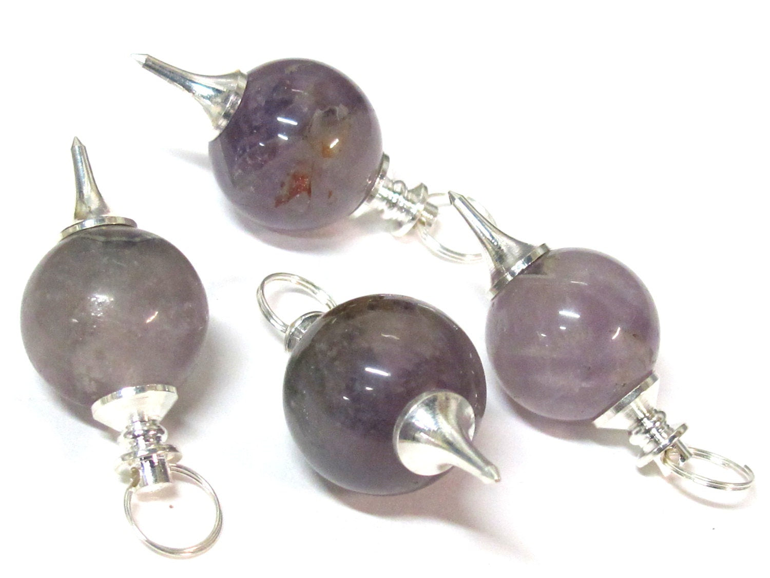 1 pendant - Natural amethyst gemstone point pendant - PM549