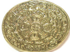 Tibetan ethnic timeline wheel calendar melong solid Brass pendant 50 mm height x 43 mm wide - CP124 custom design copyright Nepalbeadshop
