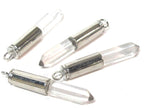 1 Pendant - Clear quartz gemstone hexagon point pendant - PM334E