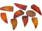 1 bead - Tibetan etched agate dzi gemstone horn shape bead - GM428