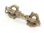 1 Pendant - Solid brass large size Tibetan dorje pendant antiqued finish from Nepal - CP120
