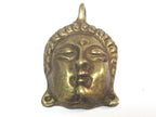 1 Pendant - Tibetan brass Buddha face pendant antiqued finish from Nepal - CP121 Custom Design Copyright Nepalbeadshop
