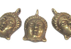 1 Pendant - Tibetan brass Buddha face pendant antiqued finish from Nepal - CP121 Custom Design Copyright Nepalbeadshop