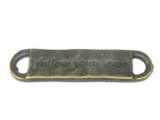 8 rectangle bar shape pendants Follow your heart connector charm antiqued brass tone 44 mm x 11 mm - CM206