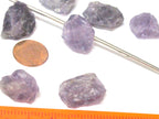 4 Beads - Raw rough drilled amethyst gemstone freeform nugget stone bead - GM439s