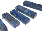 10 Beads - Long lapis slab stick bar shape beads 29 mm to 38 mm long - GM440s