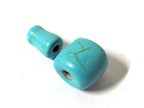 3 sets - 3 hole Guru bead dyed turquoise with column Bead set 11 mm - GB053s