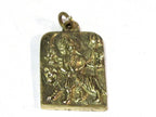 1 Pendant - Hindu Goddess Durga Maa and Om reversible Brass amulet pendant - CP114A