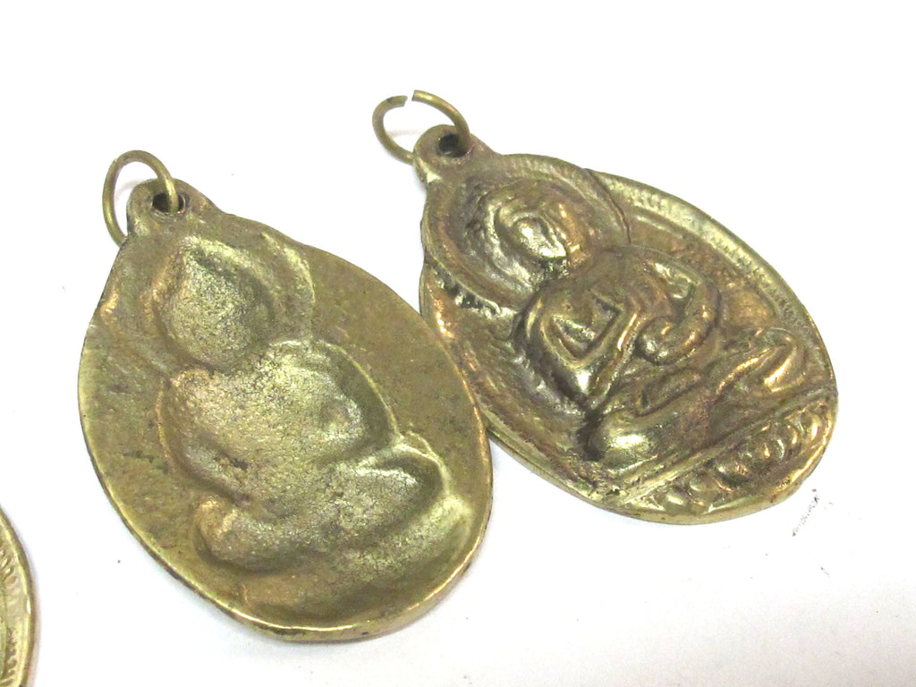 3 Pendants set - Large size Tibetan Brass Buddha pendants - CP025s