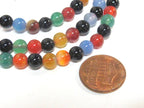 108 beads small 6 mm size mix color agate mala making Beads supply - ML003B